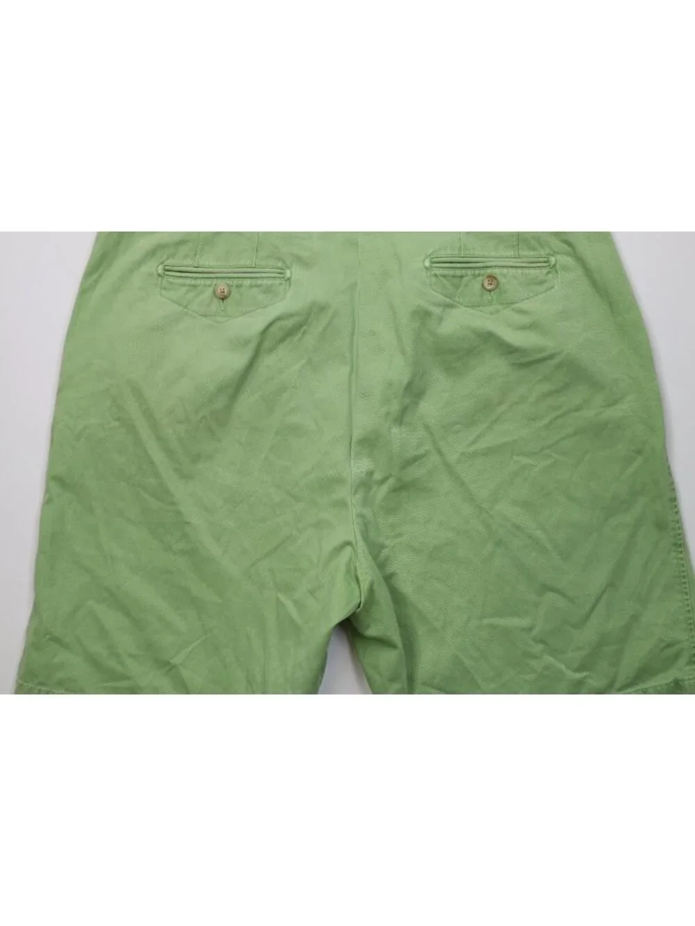 Peter Millar Mens 40 Faded Stonewash Golf Chino Shorts Green Pima Cotton